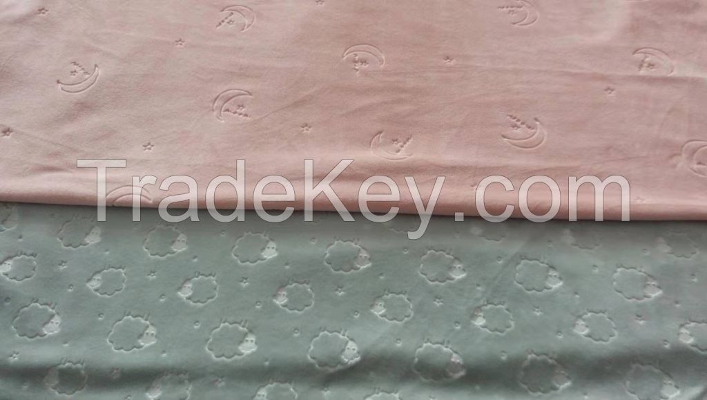 embossed super soft fleece for garment or hometextile