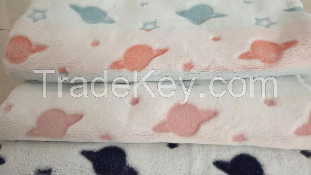 double sides back printed cutting softhandfeel minky fleece garment