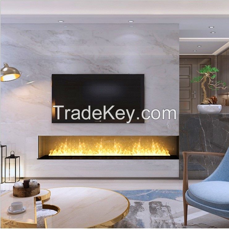 Popular stone marble electric fireplace for house