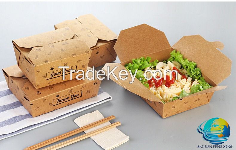 Take Away Disposable Spaghetti Pasta Packaging noodle box Paper