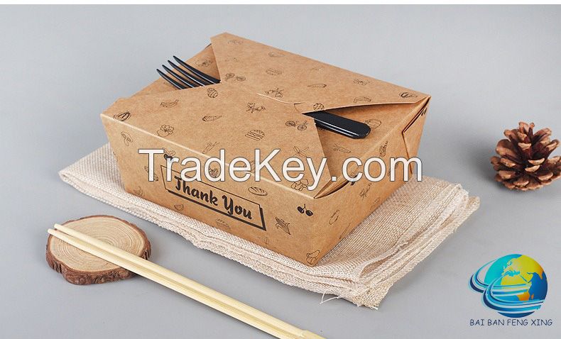 Take Away Disposable Spaghetti Pasta Packaging noodle box Paper