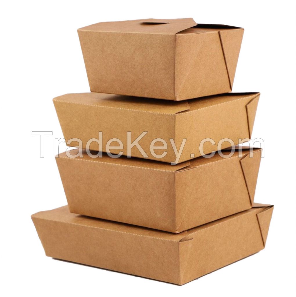 Take Away Disposable Spaghetti Pasta Packaging noodle box Paper