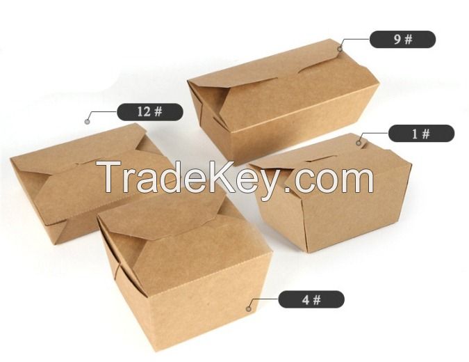 Take Away Disposable Spaghetti Pasta Packaging noodle box Paper