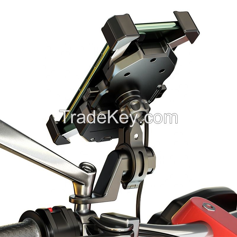 Motorcycle phone holder with Wireless USB CHARGER  Bsky