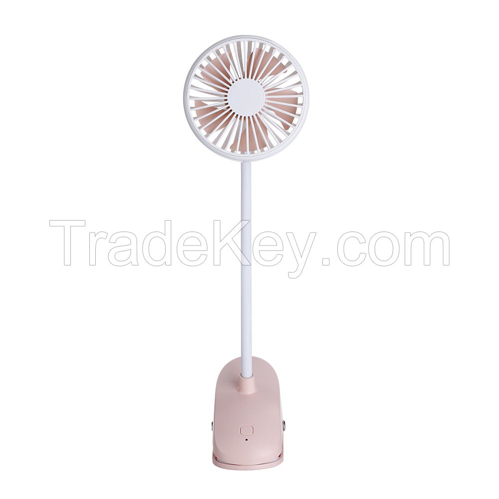 Clip On 1200mAh Rechargeable Mini Hand Held Fan For Baby Stroller Outdoor Camping