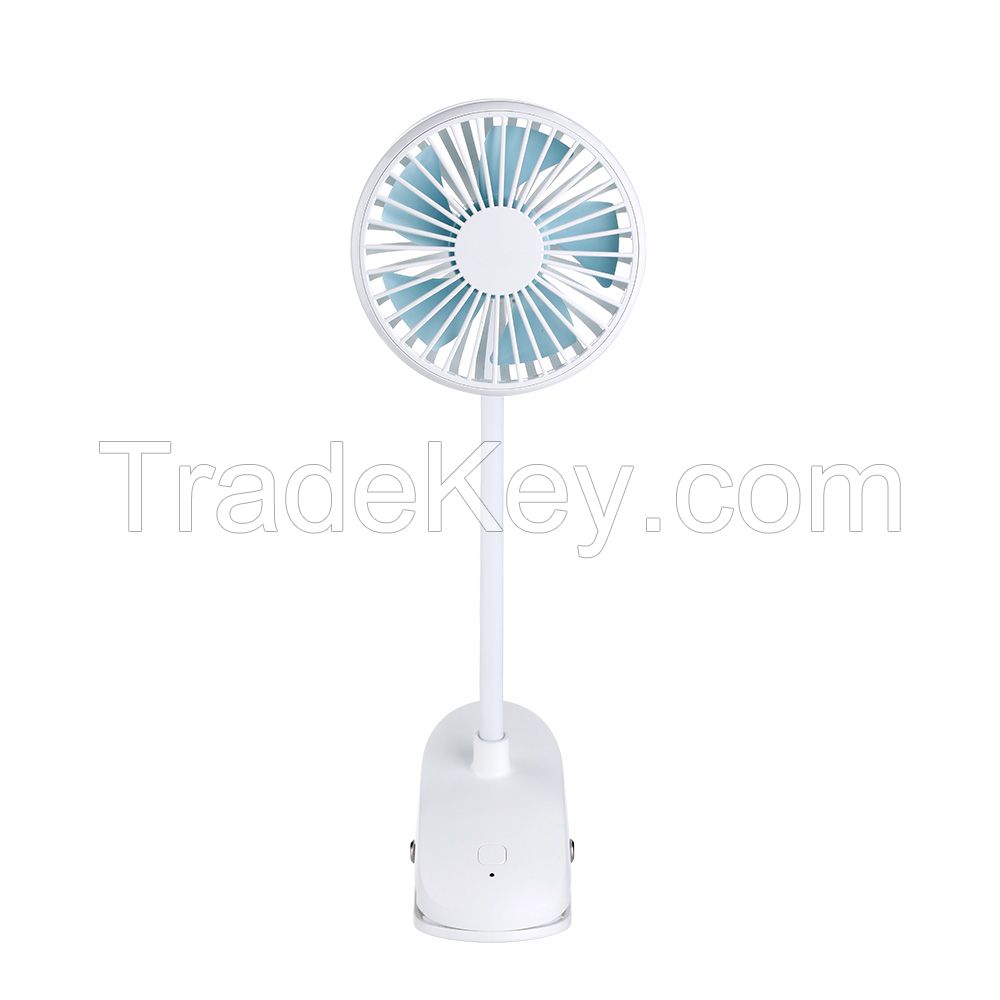 Clip On 1200mAh Rechargeable Mini Hand Held Fan For Baby Stroller Outdoor Camping