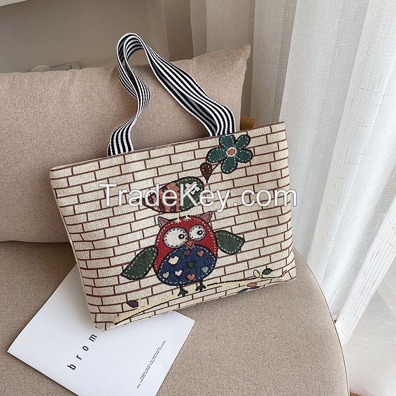 ladies fashion canvas shoulder bags