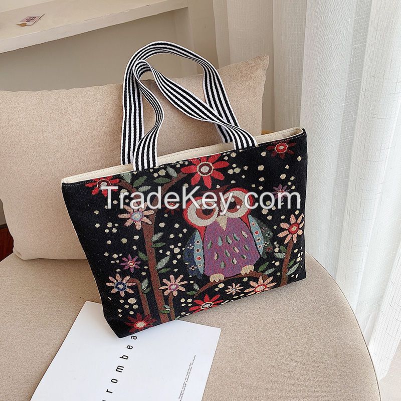 ladies fashion canvas shoulder bags