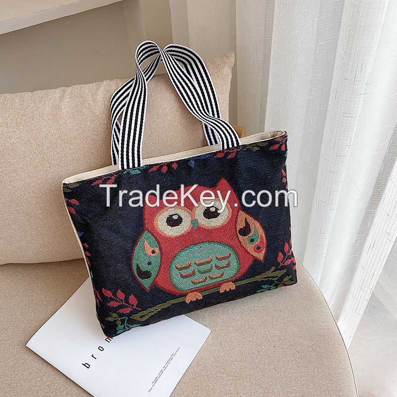 ladies fashion canvas shoulder bags