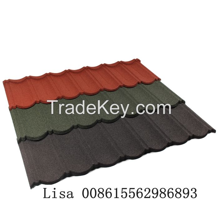 NIGERIA Hot Sale Corrugated Stone Coated Roofing Tile