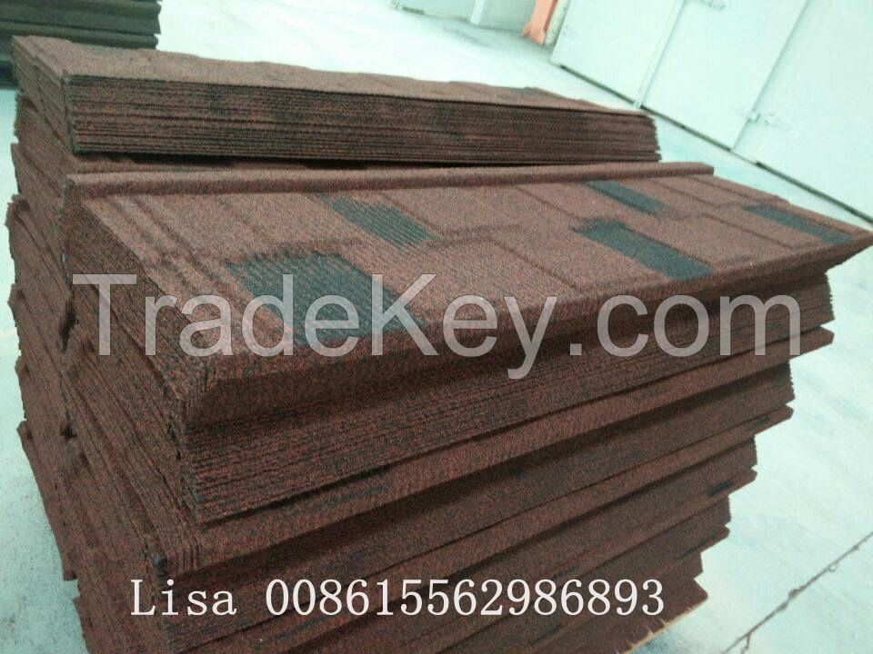 Indon aluminium panels for building black and grey spots bond type china natural stone coated steel roof tile composite shingles