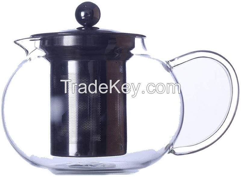 Ball Shaped Glass Teapot