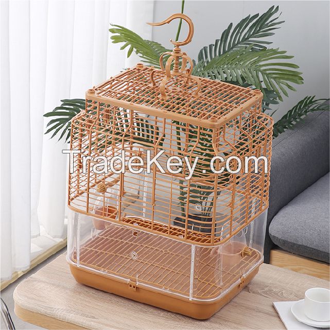 Rectangular transparent bird cage