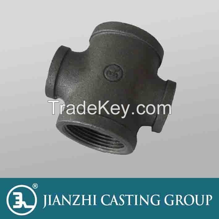 black FM BS NPT male female  malleable iron pipe fittings Elbow