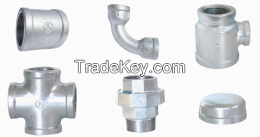 black FM BS NPT male female  malleable iron pipe fittings Elbow