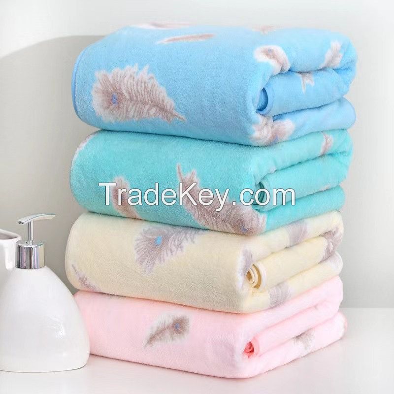 Textile   towel  bath towel  weave coral fleece fabric   