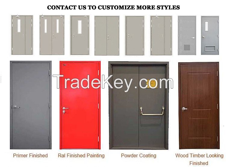 Chinese manufacture 90min fire rated fireproof steel door