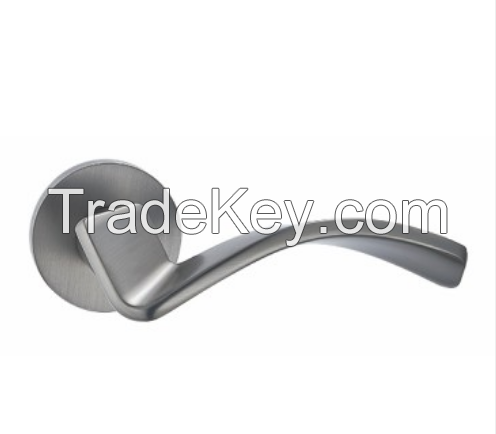 Zinc Lever Pull Door Handle For Hotel Home Villa Interior Door