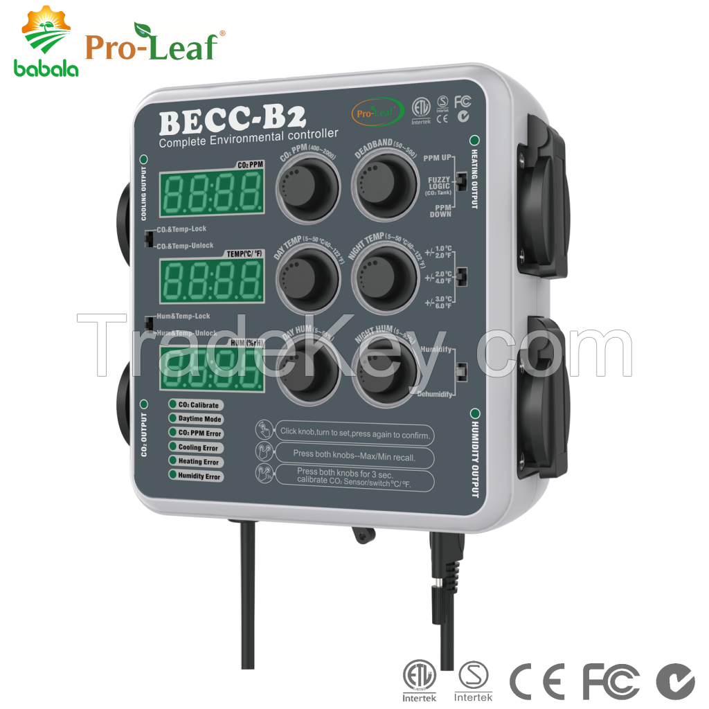  Becc-B2 Proleaf Grow Room Grow Tent Vertical Farming Hydroponics Humidity Temperature CO2 Climate Environmental Controller