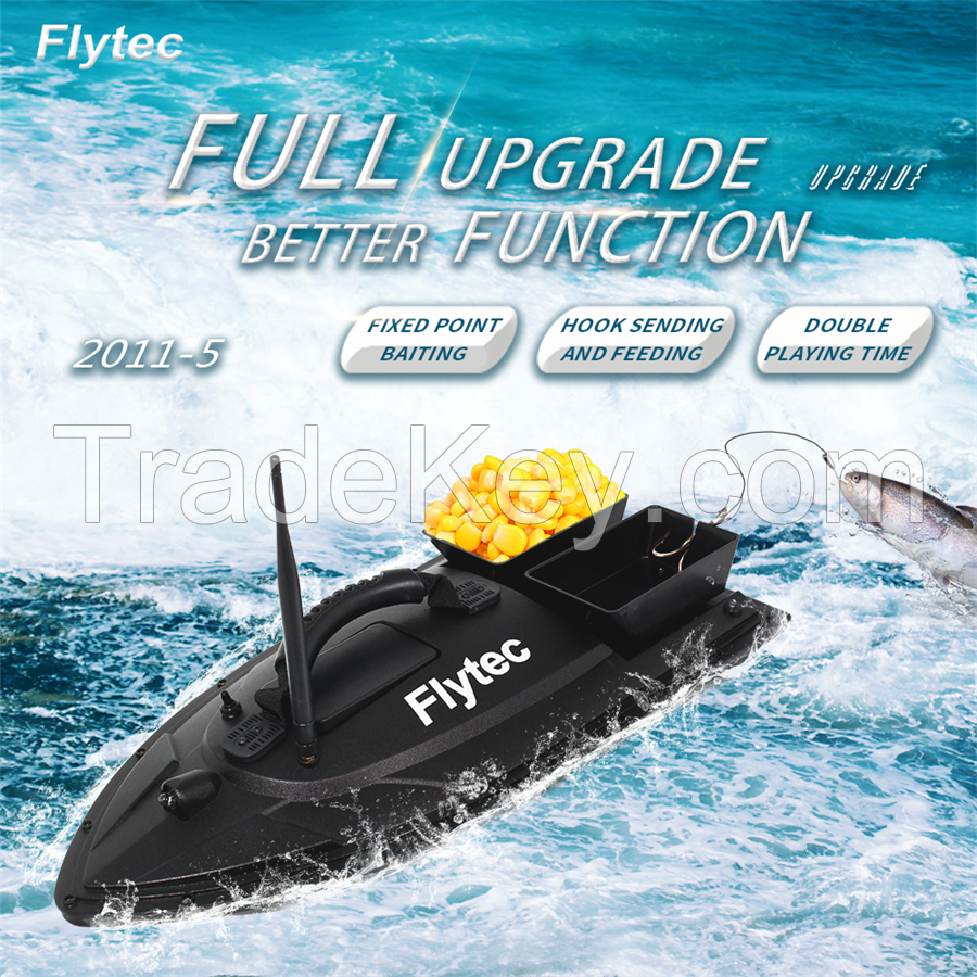 2011-5 Flytec Bait Boat Upgraded Version Sending Fishing Line Throw Bait 2 In 1 RC Bait Boat For Carp Fishing And Entertainment