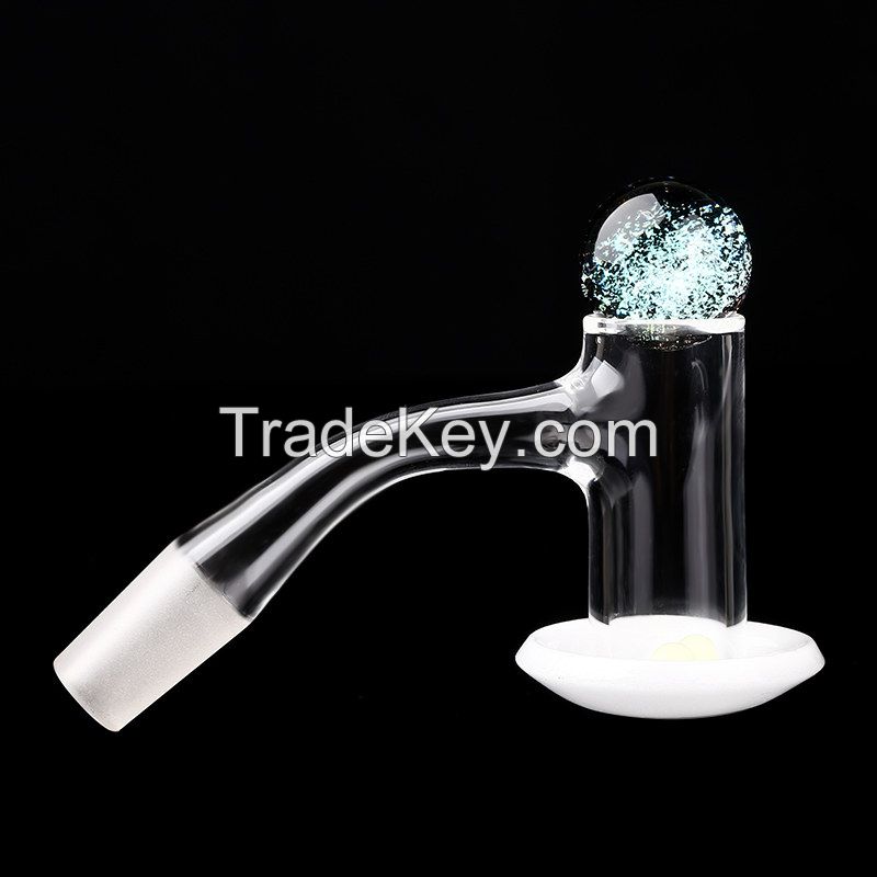 OD20mm Smoking Full Weld Beveled Edge Top White Bottom Blender Quartz Banger Set Nails with 1 Ball 2 terp slurper pearls for Hookahs Bongs Dab Rigs