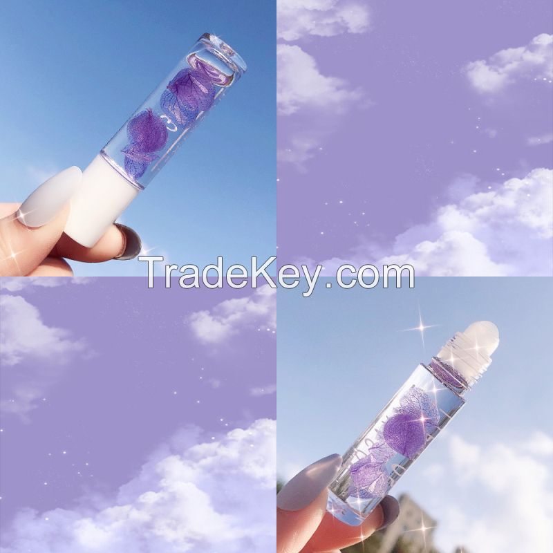 Petal Lip Oil Transparent Lip Gloss Clear Sexy Cute Balm Liquid Lipstick Moisturizing Plumper Women Lip Gel Lip Care