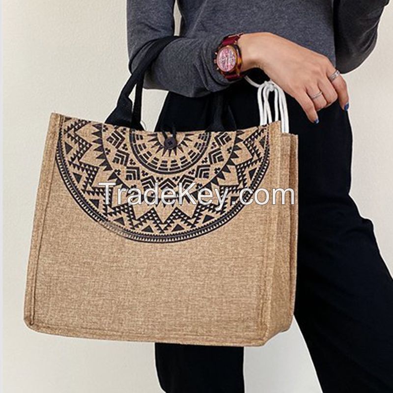 2021 Canvas Handbags For Women Fashion Tote Beach Bags Reusable Shopping Bags Casual Large Capacity Designer Shoulder Pouch Bags