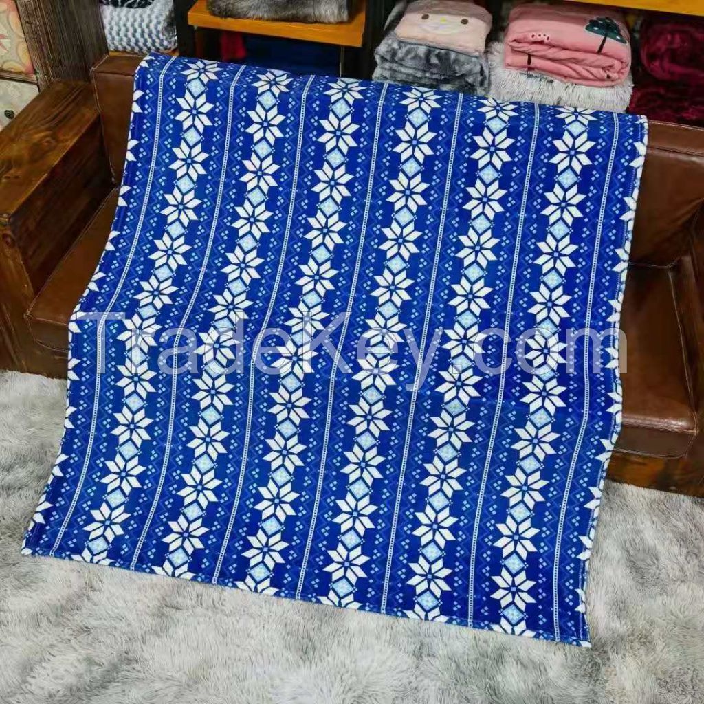 Stock 100% Polyester Digital Printing Super Soft Flannel Blanket