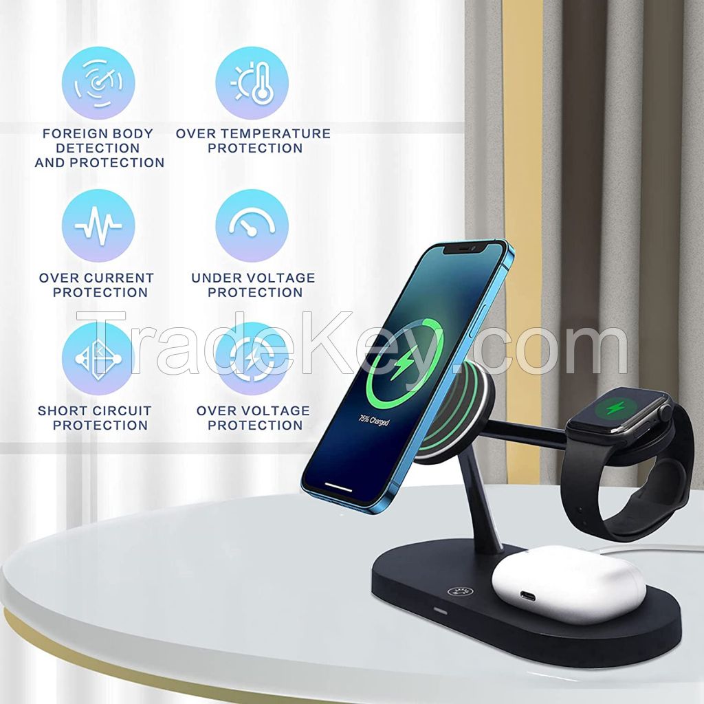 3 in 1 Magnetic Fast Multiple Devices Wireless Charger