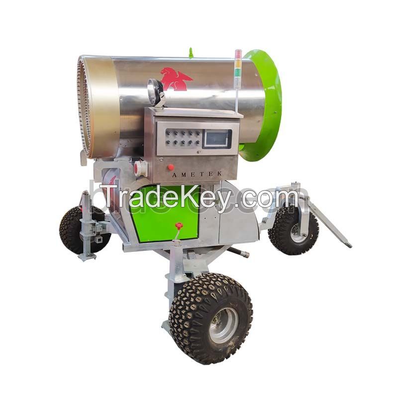 blue ocean remote control snow spraying making machine