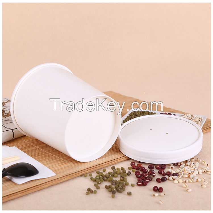 Biodegradable Eco friendly food grade leakproof frozen yogurt kraft paper bowl