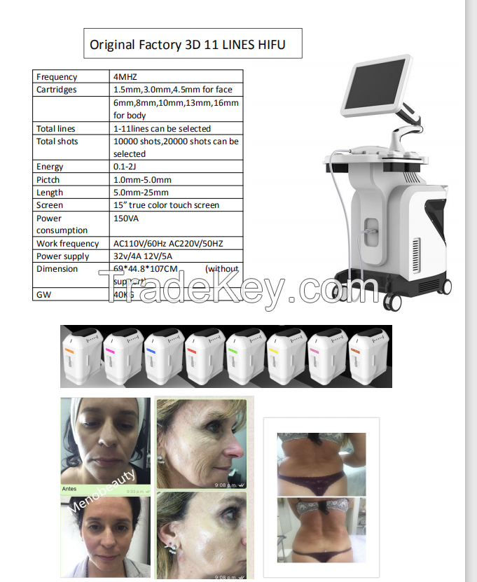 Menobeauty Anti Aging 3D 4D HIFU with 8 cartridges