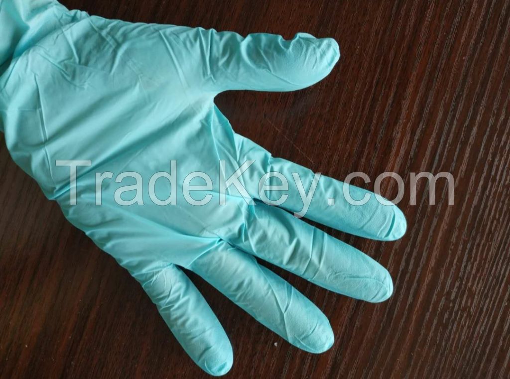 Disposable powder free medical chemical resistant examination cut resistant work nitrile glove