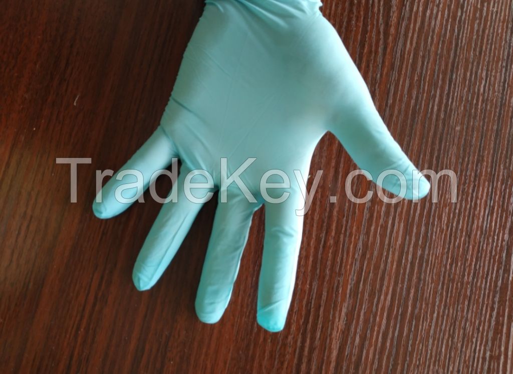 Disposable powder free medical chemical resistant examination cut resistant work nitrile glove