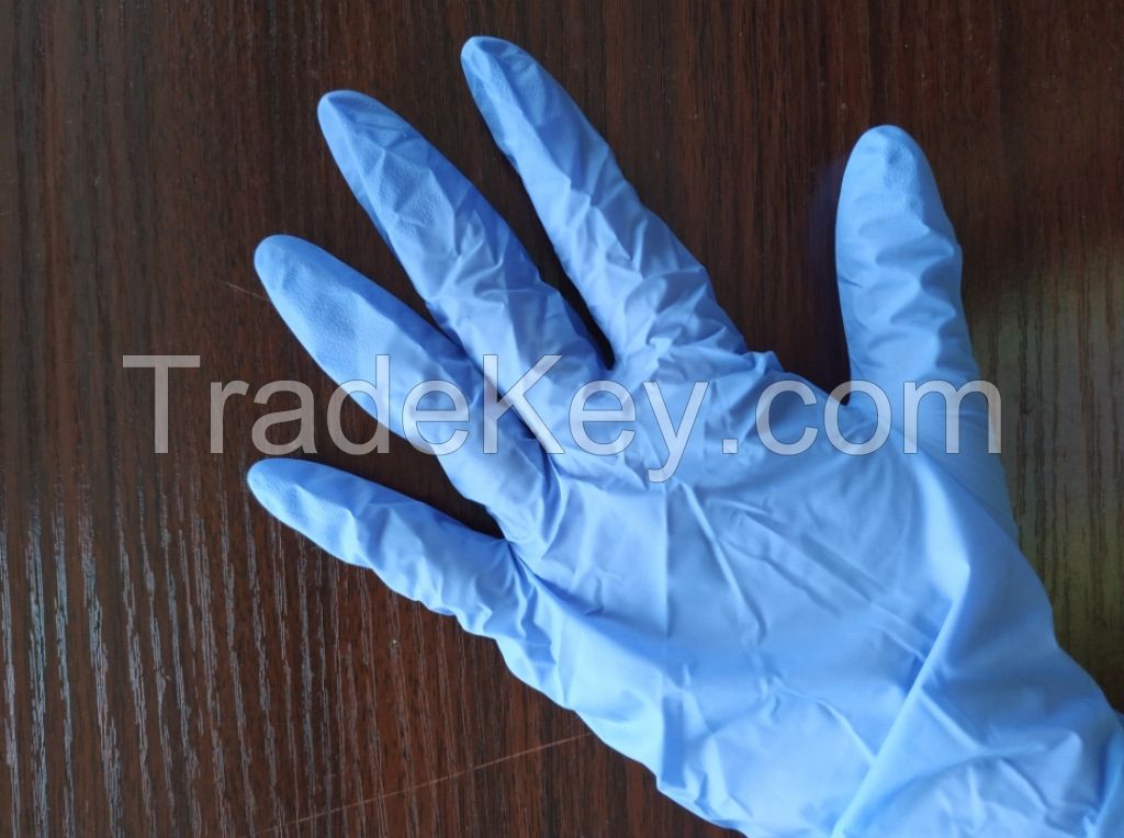 Disposable powder free medical chemical resistant examination cut resistant work nitrile glove