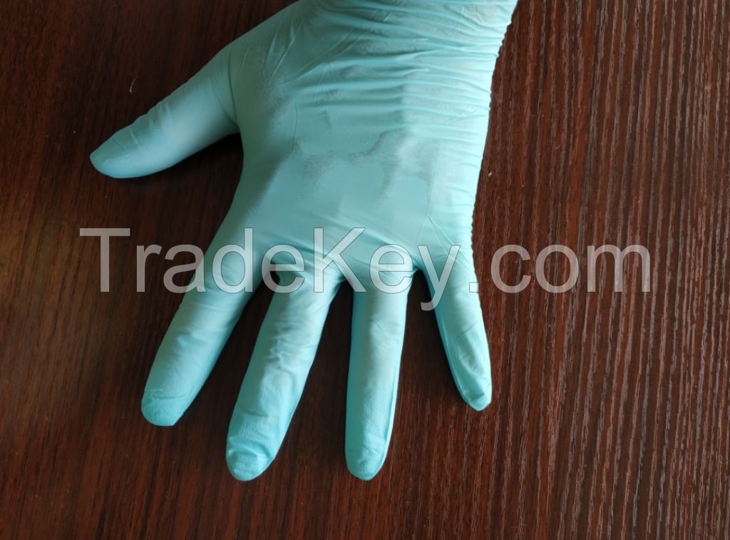 Disposable powder free medical chemical resistant examination cut resistant work nitrile glove