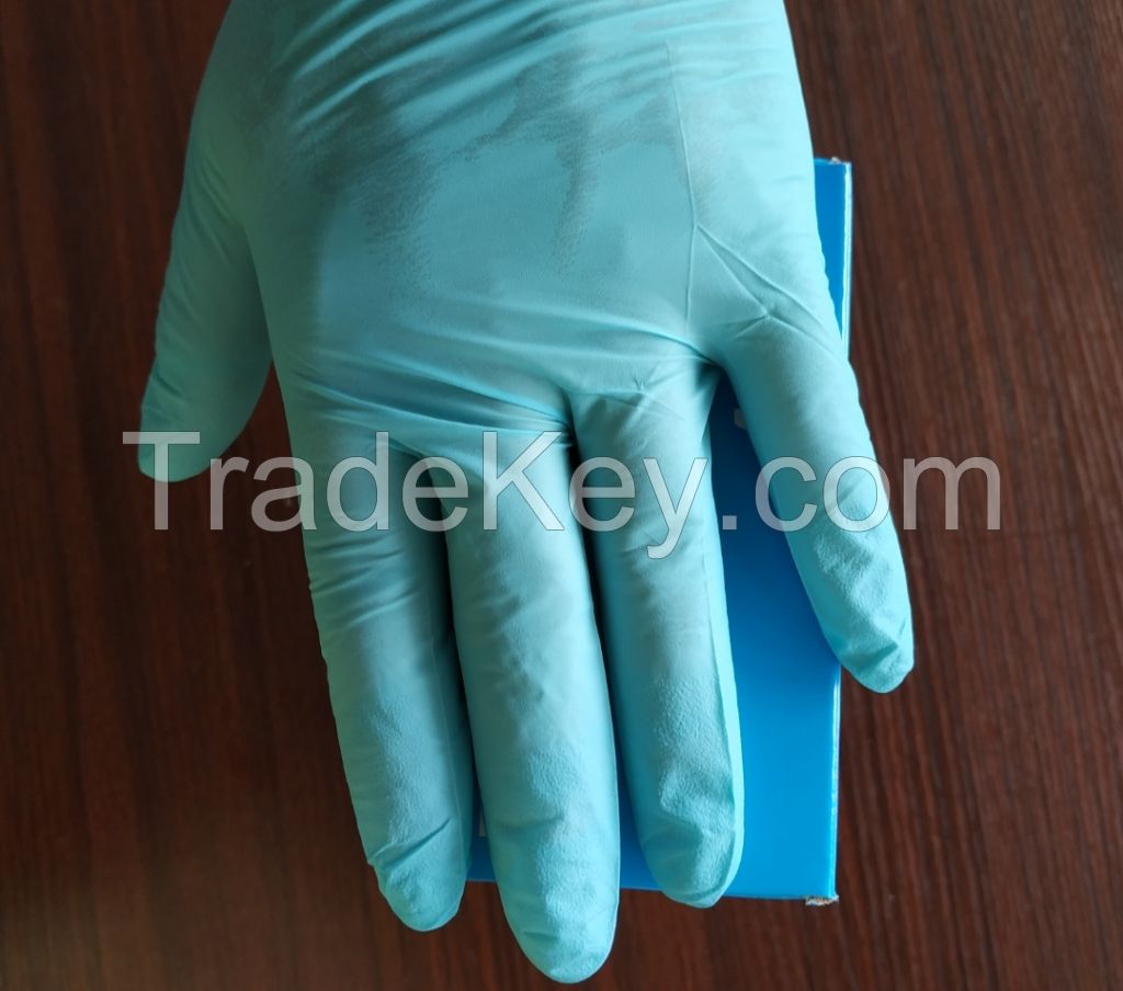 Disposable powder free medical chemical resistant examination cut resistant work nitrile glove