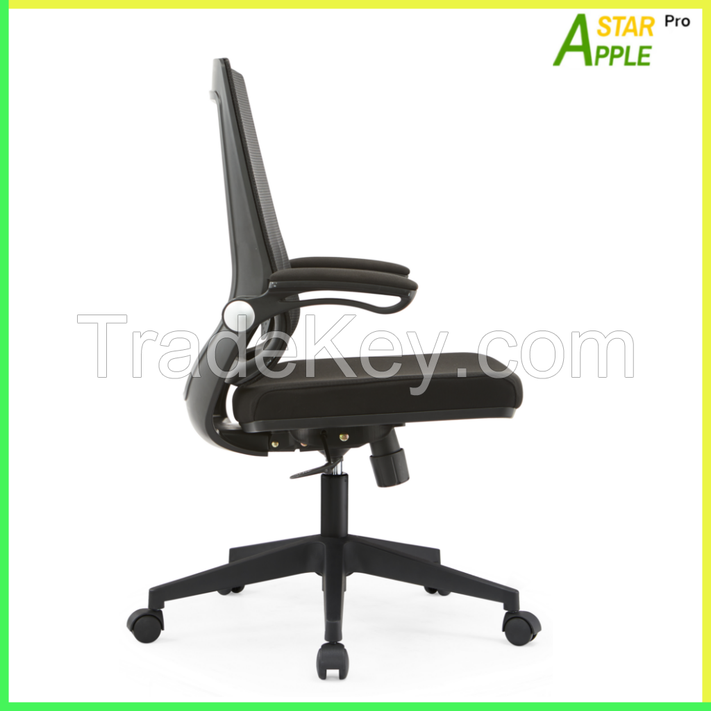 Mesh Chair Fabric Seat AS-B2078 Height Adjustable Foldable Armrest Nylon Base Lumbar Support