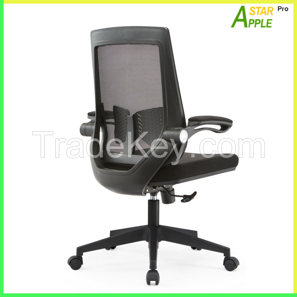 Mesh Chair Fabric Seat AS-B2078 Height Adjustable Foldable Armrest Nylon Base Lumbar Support