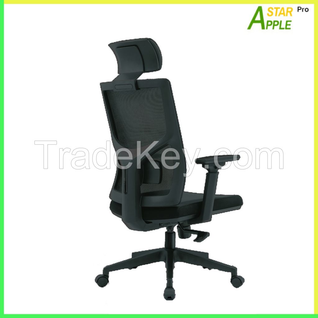 PU Leather Headrest Adjustable Armrest AS-C2076 Mesh Chair