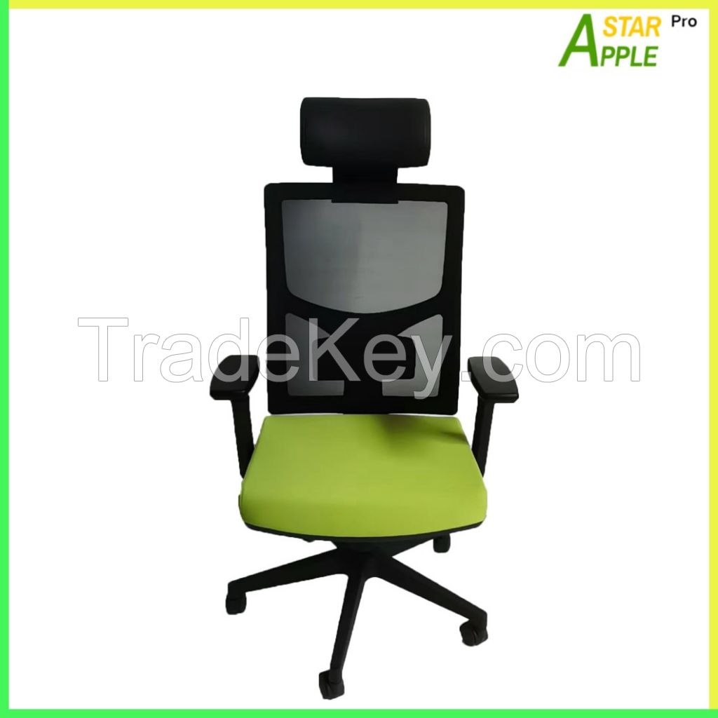 PU Leather Headrest Adjustable Armrest AS-C2076 Mesh Chair