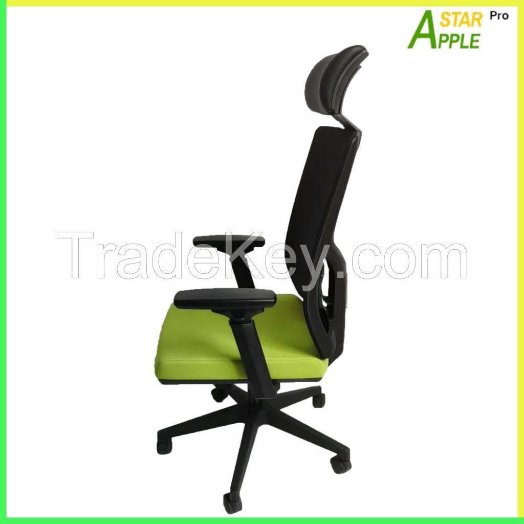 PU Leather Headrest Adjustable Armrest AS-C2076 Mesh Chair