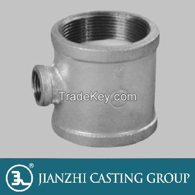 Malleable Iron Threaded Fittings of Lining Plastic for Water Supply -Reducing Tee