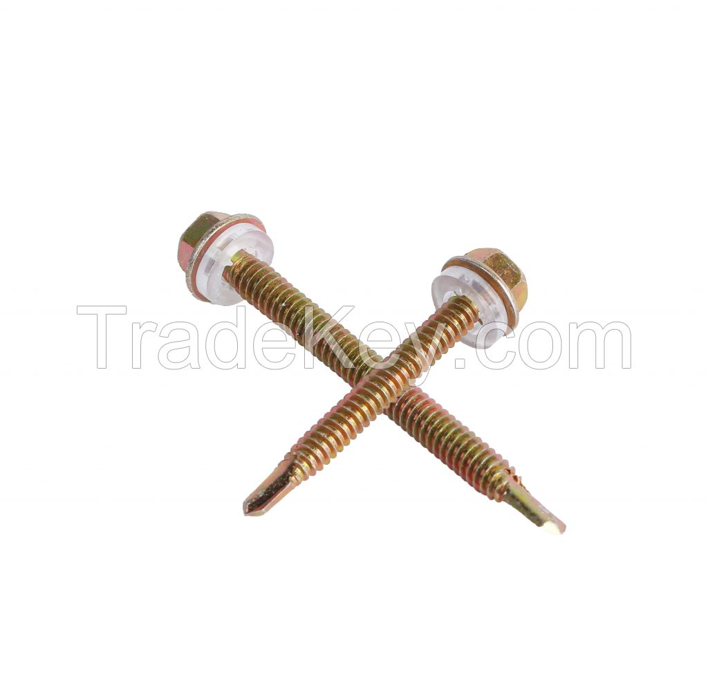 Hexagenal Head Drilling Screws with Washers Drilling Screws