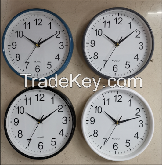 Factory Supply 10 inch Plastic Quartz Wall Clock