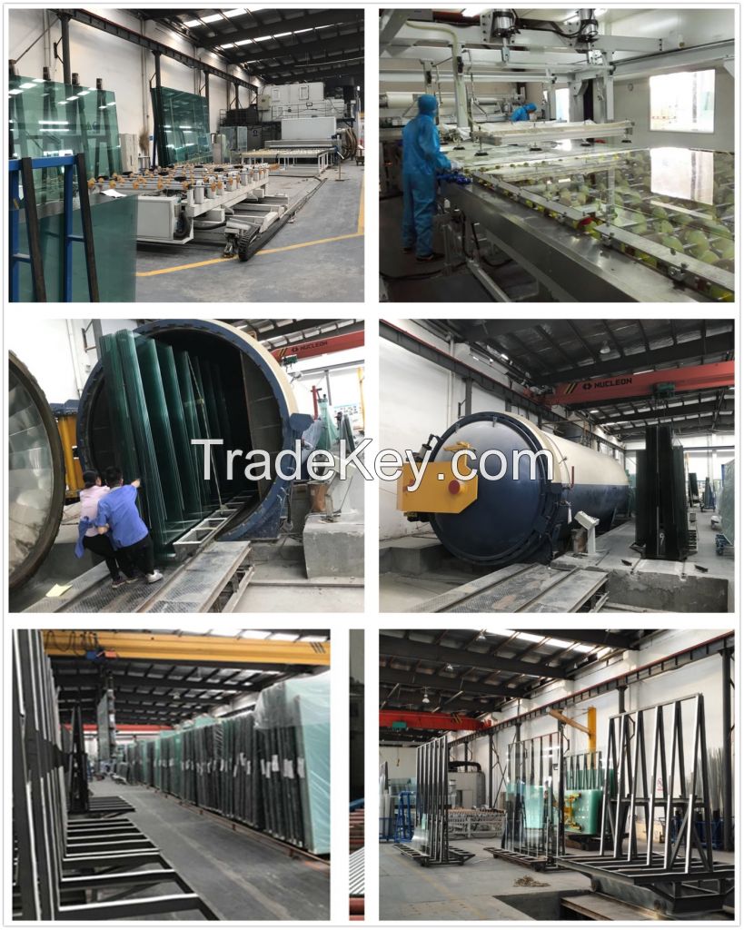 Ultra Clear 6.38-40.28 mm PVB Clear Toughened Tempered Laminated Glass
