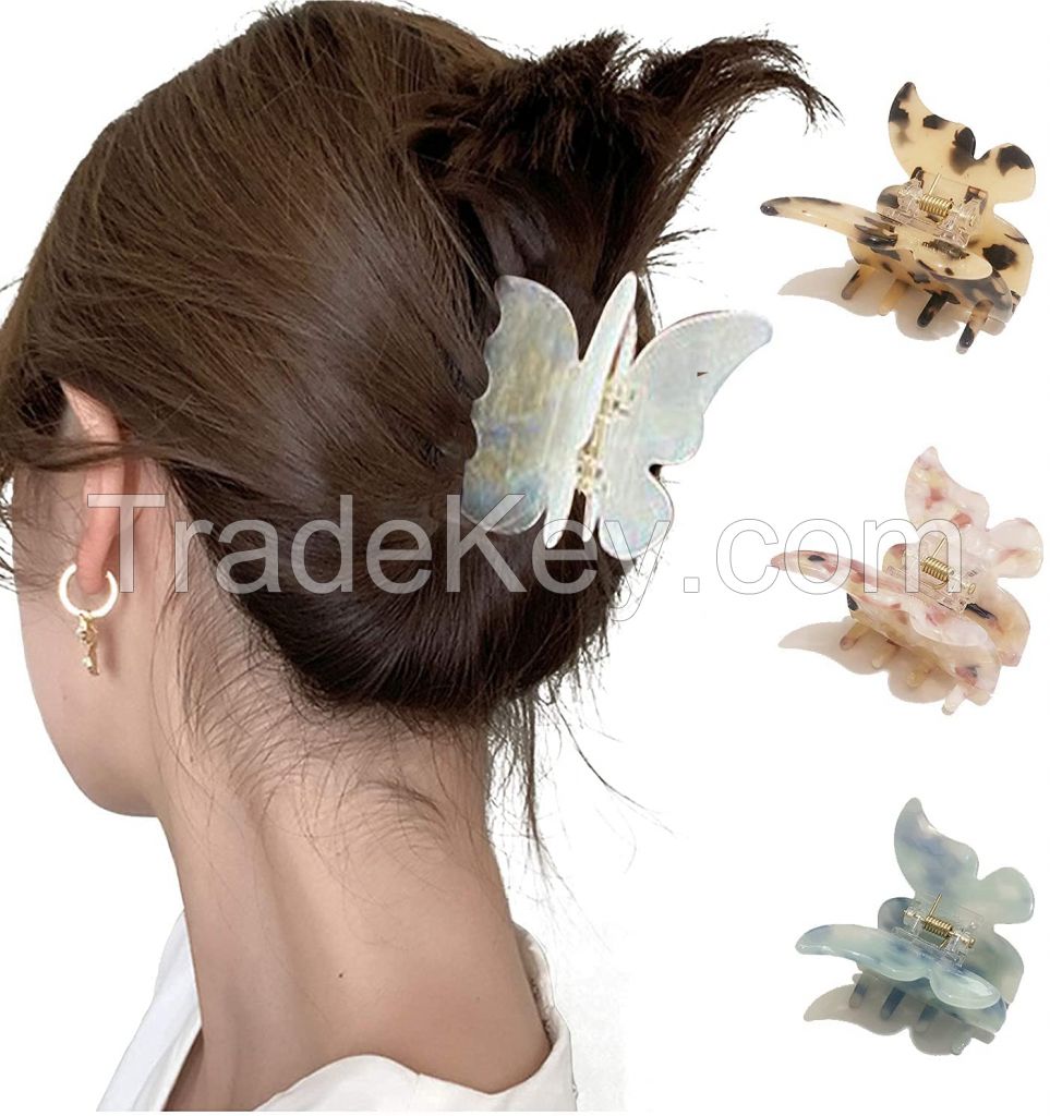 Modern Design Butterfly Shape Hair Accessories Hair Claw Clips Small Acetate Hair Clip Wholesale Amazon Hot Sale