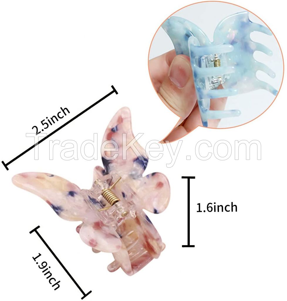 Modern Design Butterfly Shape Hair Accessories Hair Claw Clips Small Acetate Hair Clip Wholesale Amazon Hot Sale