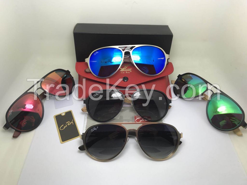 authentic brand sunglasses Cai Ray unisex sunglasses UV400 mirror lens round frame