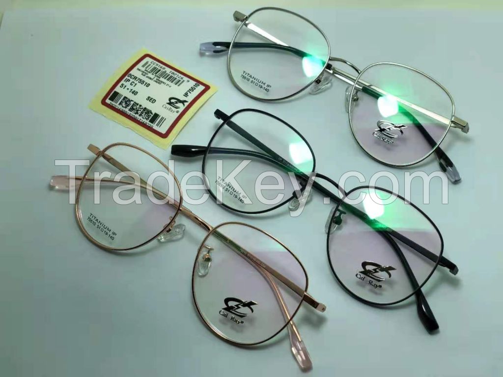 metal eyeglasses frames Cai Ray round metal frame for optical shop promotion